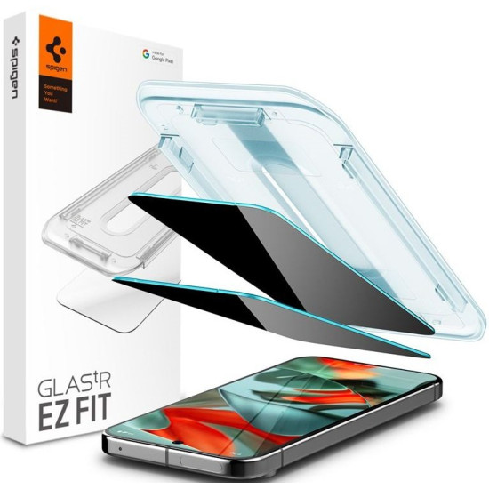 Tempered Glass Google Pixel 10 Pro XL / 9 Pro XL Spigen GLAS.tR EZ Fit Privacy Αντιχαρακτικό Γυαλί Προστασίας Απορρήτου Οθόνης 2 Τεμάχια (AGL09313)
