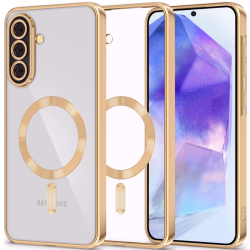 Θήκη Samsung Galaxy A56 Tech-Protect MagFlex Διάφανη Σιλικόνης με MagSafe - Shiny Gold (5906302362240)