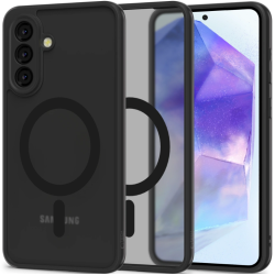 Θήκη Samsung Galaxy A56 Tech-Protect MagMat Σκληρή Ημιδιάφανη με MagSafe - Matte Black (5906302362165)