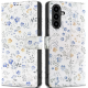 Θήκη Samsung Galaxy A56 Tech-Protect Wallet Πορτοφόλι - Spring Flowers (5906302362196)