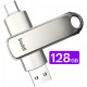 USB-A & Type-C Stick Buddi Dual Memory Stick USB 3.1 128GB για iOS & Android 5 Έτη Εγγύηση - Grey (8719246465871)
