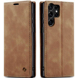 Θήκη Samsung Galaxy S25 Ultra Spacecase Wallet Πορτοφόλι - Light Brown (5905719114701)
