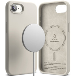 Θήκη iPhone 17e / 16e Ringke Silicone Magnetic Ανθεκτική Σιλικόνης με MagSafe - Stone (8800293852841)