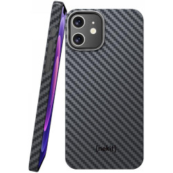 Θήκη iPhone 12 / 12 Pro Nekit Fiber Σκληρή με MagSafe Aramid Fiber 1mm 1500D Kevlar - Black (8719246462764)