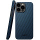 Θήκη iPhone 16 Pro Nekit Fiber Σκληρή με MagSafe Aramid Fiber 1mm 1500D Kevlar - Blue (8719246469565)