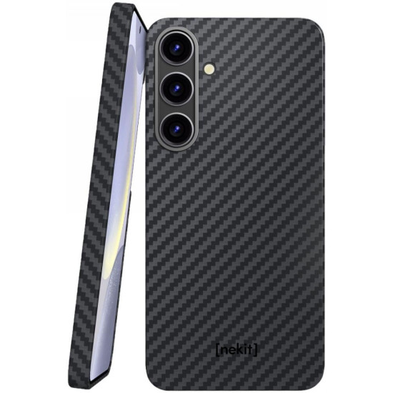 Θήκη Samsung Galaxy S25 Plus Nekit Fiber Σκληρή με MagSafe Aramid Fiber 1mm 1500D Kevlar - Black (8719246469381)