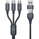 Καλώδιο Φόρτισης Type-C & USB-A 3MK 3 in 2 Hyper Cable σε Type-C / Lightning / MicroUSB 150cm 15W - Black (5903108541244)