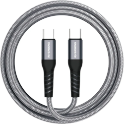 Καλώδιο Type-C Riversong Hercules C6 σε Type-C για Φόρτιση & Μεταφορά Δεδομένων 200cm 100W - Gray (CT51)