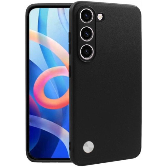 Θήκη Samsung Galaxy S23 Bodycell Vegan Cover Σκληρή - Black (5206015077135)