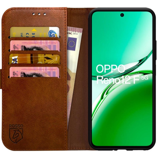 Θήκη Oppo Reno12 F 5G / 12 F 4G / 12 FS 5G / 12 FS 4G Rosso Element PU Πορτοφόλι - Brown (8719246463051)