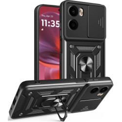 Θήκη Motorola Moto G05 / E15 Tech-Protect Camshield Pro Ανθεκτική με Κάλυμμα για την Κάμερα & Ring Holder - Black (5906302361274)