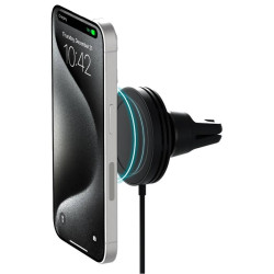 Βάση Κινητών Αυτοκινήτου iOttie Velox Mini Qi2 για Αεραγωγούς με Ασύρματη Μαγνητική Φόρτιση MagSafe 15W & Φορτιστής Αυτοκινήτου 20W - Black (VLXWCG212)