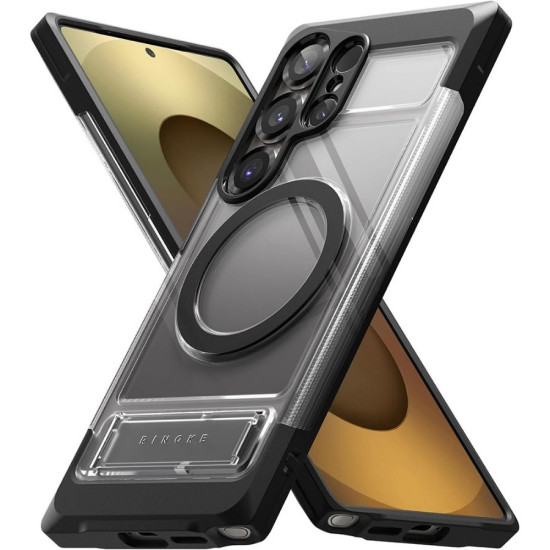 Θήκη Samsung Galaxy S25 Ultra Ringke UX Magnetic Σκληρή με MagSafe & KickStand - Smoke Black (8800293851684)