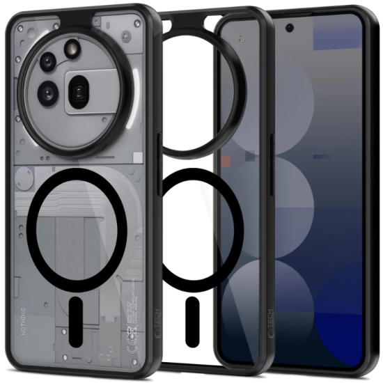 Θήκη Nothing Phone 3a Pro Tech-Protect MagMat Σκληρή Διάφανη με MagSafe - Black / Clear (5906302363001)