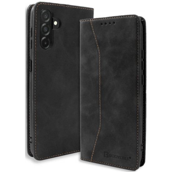 Θήκη Samsung Galaxy A36 Bodycell Book Case Πορτοφόλι - Black (5206015080463)