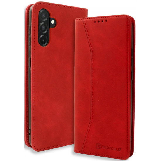 Θήκη Samsung Galaxy A36 Bodycell Book Case Πορτοφόλι - Red (5206015080487)