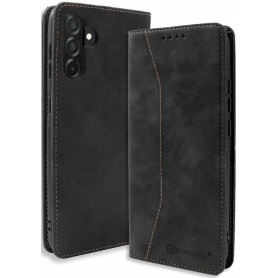 Θήκη Samsung Galaxy A56 Bodycell Book Case Πορτοφόλι - Black (5206015080494)