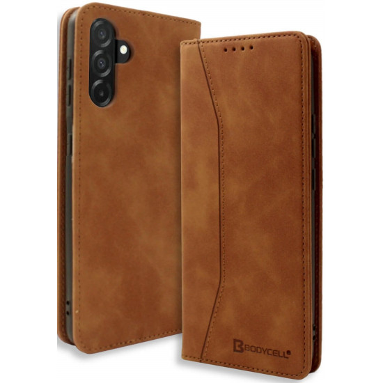 Θήκη Samsung Galaxy A56 Bodycell Book Case Πορτοφόλι - Brown (5206015080500)
