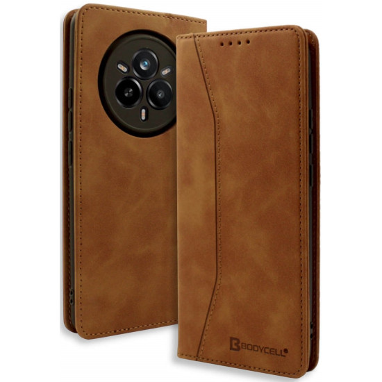 Θήκη Realme 14 Pro Plus Bodycell Book Case Πορτοφόλι - Brown (5206015080418)