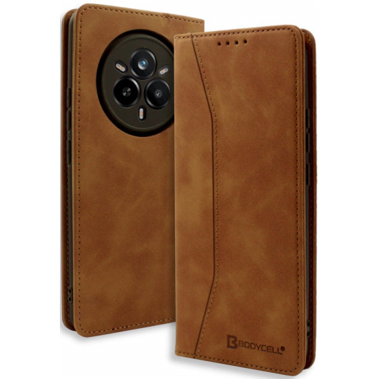 Θήκη Realme 14 Pro Bodycell Book Case Πορτοφόλι - Brown (5206015080012)