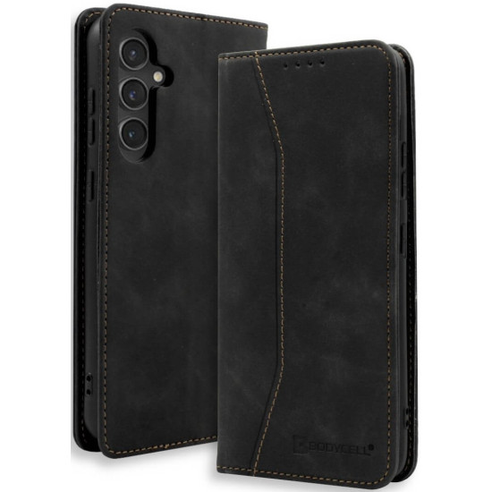 Θήκη Samsung Galaxy S25 Bodycell Book Case Πορτοφόλι - Black (5206015080524)