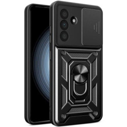 Θήκη Samsung Galaxy A36 Bodycell Armor Slide Ανθεκτική με Κάλυμμα για την Κάμερα & Μεταλλικό Ring Holder - Black (5206015080883)