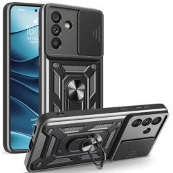 Θήκη Samsung Galaxy A56 Bodycell Armor Slide Ανθεκτική με Κάλυμμα για την Κάμερα & Μεταλλικό Ring Holder - Black (5206015080913)