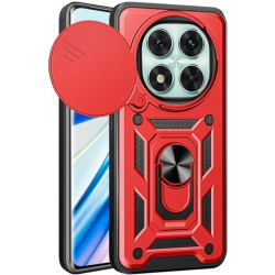 Θήκη Xiaomi Redmi Note 14 Pro 5G / Poco X7 Bodycell Armor Slide Ανθεκτική με Κάλυμμα για την Κάμερα & Μεταλλικό Ring Holder - Red (5206015081132)