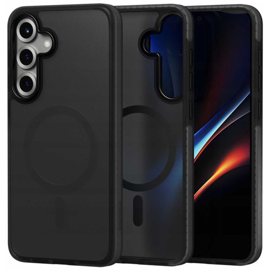 Θήκη Samsung Galaxy S25 Plus Spacecase Hybrid Fusion Mag Ημιδιάφανη Σκληρή με MagSafe - Black (5905719114282)