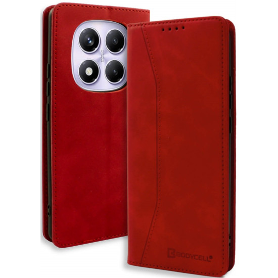 Θήκη Xiaomi Redmi Note 14 Pro 5G / Poco X7 Bodycell Book Case Πορτοφόλι - Red (5206015080722)
