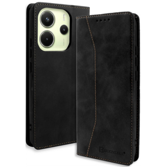 Θήκη Xiaomi Redmi Note 14 5G Bodycell Book Case Πορτοφόλι - Black (5206015080647)