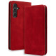Θήκη Samsung Galaxy S25 Bodycell Book Case Πορτοφόλι - Red (5206015080548)