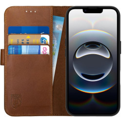 Θήκη iPhone 17e / 16e Rosso Deluxe Δερμάτινο Πορτοφόλι - Brown (8719246468643)