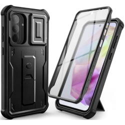 Θήκη Samsung Galaxy A36 Tech-Protect Kevlar Cam Plus Full Body 360° Ανθεκτική με Κάλυμμα για την Κάμερα - Black (5906302360840)