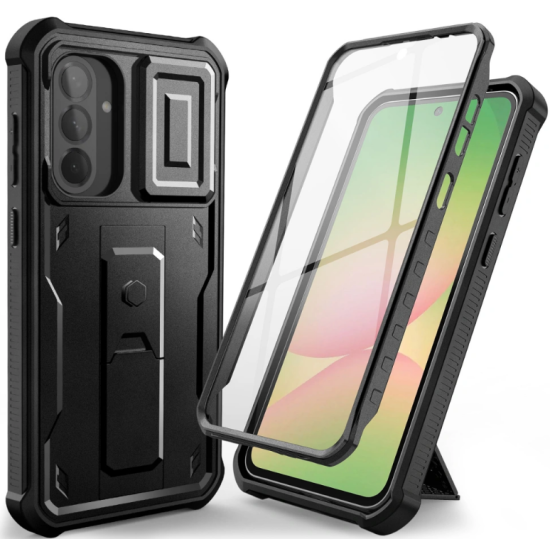 Θήκη Samsung Galaxy A56 Tech-Protect Kevlar Cam Plus Full Body 360° Ανθεκτική με Κάλυμμα για την Κάμερα - Black (5906302360833)