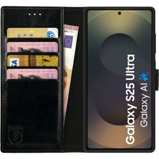 Θήκη Samsung Galaxy S25 Ultra Rosso Element PU Πορτοφόλι - Black (8719246463167)