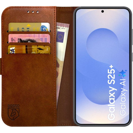 Θήκη Samsung Galaxy S25 Plus Rosso Element PU Πορτοφόλι - Brown (8719246463136)