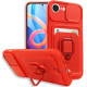 Θήκη iPhone 17e / 16e Bodycell Multifunction με Λουράκι Λαιμού / Κάλυμμα Κάμερας / Ring Holder & Υποδοχή Κάρτας - Red (5206015081477)