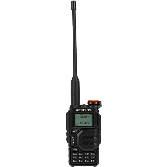 Πομποδέκτης Retevis RA79 VHF/UHF Ασύρματος Επαναφορτιζόμενος με Φακό & Μπαταρία 1.400mAh 5W Aviation Band EU Ver - Black (A9267B)