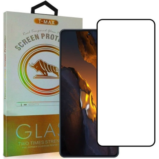 Tempered Glass Samsung Galaxy A36 T-Max Premium Full Glue Αντιχαρακτικό Γυαλί Προστασίας Οθόνης - Black (5206015081767)