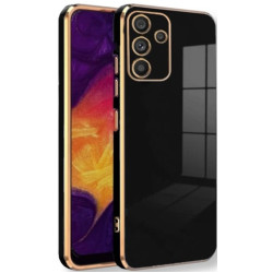 Θήκη Samsung Galaxy S24 FE Bodycell Gold Plated Σιλικόνης - Black (5206015081415)