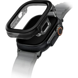 Θήκη Apple Watch Ultra 3 / Ultra 2 / Ultra 1 49mm Uniq Voute με Tempered Glass - Jet Black (UNIQ-49MM-VOUJBLK)