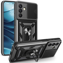 Θήκη Samsung Galaxy A26 Bodycell Armor Slide Ανθεκτική με Κάλυμμα για την Κάμερα & Μεταλλικό Ring Holder - Black (5206015080852)