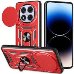 Θήκη Xiaomi Redmi Note 14 Pro Plus 5G Bodycell Armor Slide Ανθεκτική με Κάλυμμα για την Κάμερα & Μεταλλικό Ring Holder - Red (5206015081163)