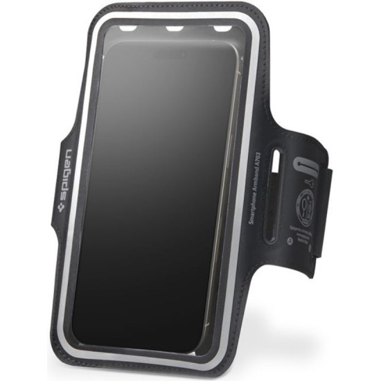 Universal Θήκη Spigen A703 Dynamic Shield Running Armband Μπράτσου για Κινητά / Smartphones έως 6.9" - Black (AMP07187)