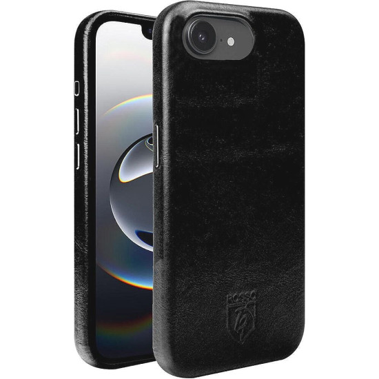 Θήκη iPhone 17e / 16e Rosso Elite Back Cover Δερμάτινη με MagSafe - Black (8719246468704)