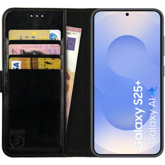 Θήκη Samsung Galaxy S25 Plus Rosso Element PU Πορτοφόλι - Black (8719246463129)