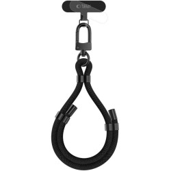 Λουράκι Χειρός Tech-Protect C4S Rope Wrist Strap Αποσπώμενο για Θήκες Κινητών / Smartphones - Black (5906302371686)