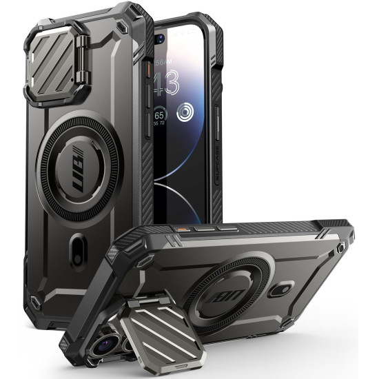 Θήκη iPhone 15 Pro Max Supcase Unicorn Beetle XT Mag Ανθεκτική MagSafe με Μεταλλικό Κάλυμμα για την Κάμερα - Black (843439137165)
