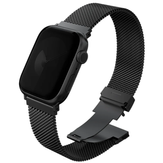 Λουράκι Apple Watch SE/11/10/9/8/7/6/5/4 (42/41/40mm) Uniq Dante Pro από Ανοξείδωτο Ατσάλι - Graphite Black (UNIQ-42MM-DANPGBLK)